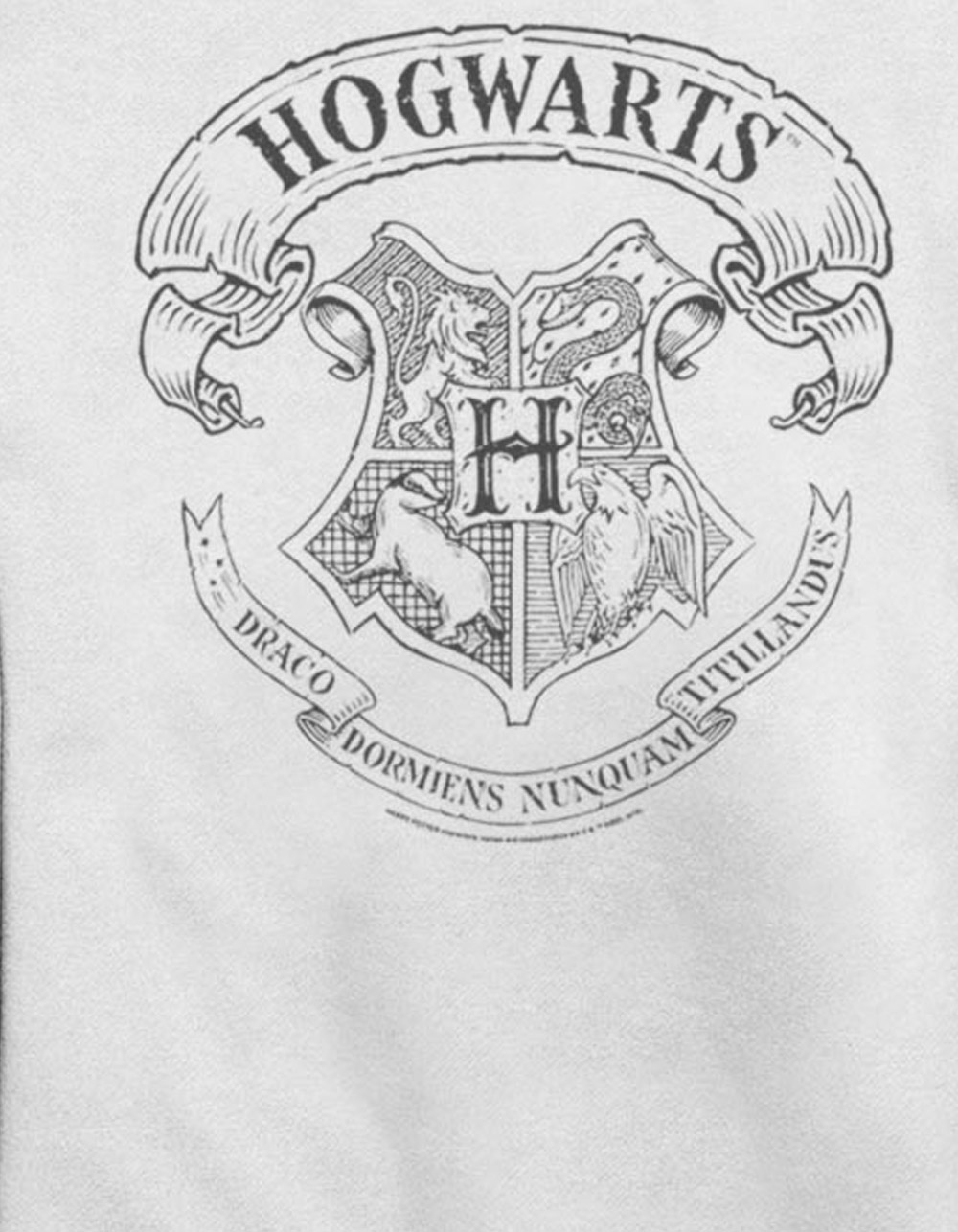 HARRY POTTER Hogwarts Crewneck - Unisex WHITE Tillys Crest | Sweatshirt