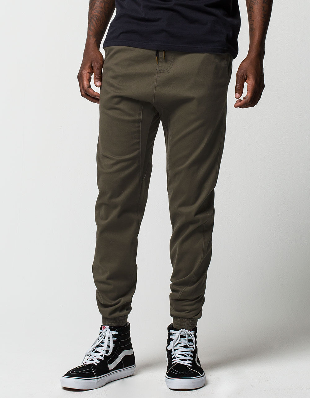 CHARLES AND A HALF Olive Mens Twill Jogger Pants - OLIVE | Tillys