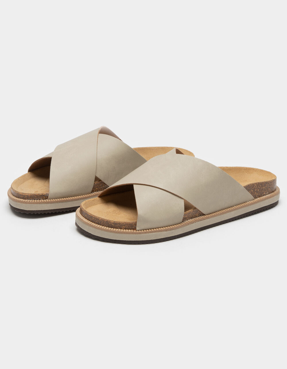 FREE PEOPLE Sidelines Womens Gray Footbed Sandals - GRAY | Tillys