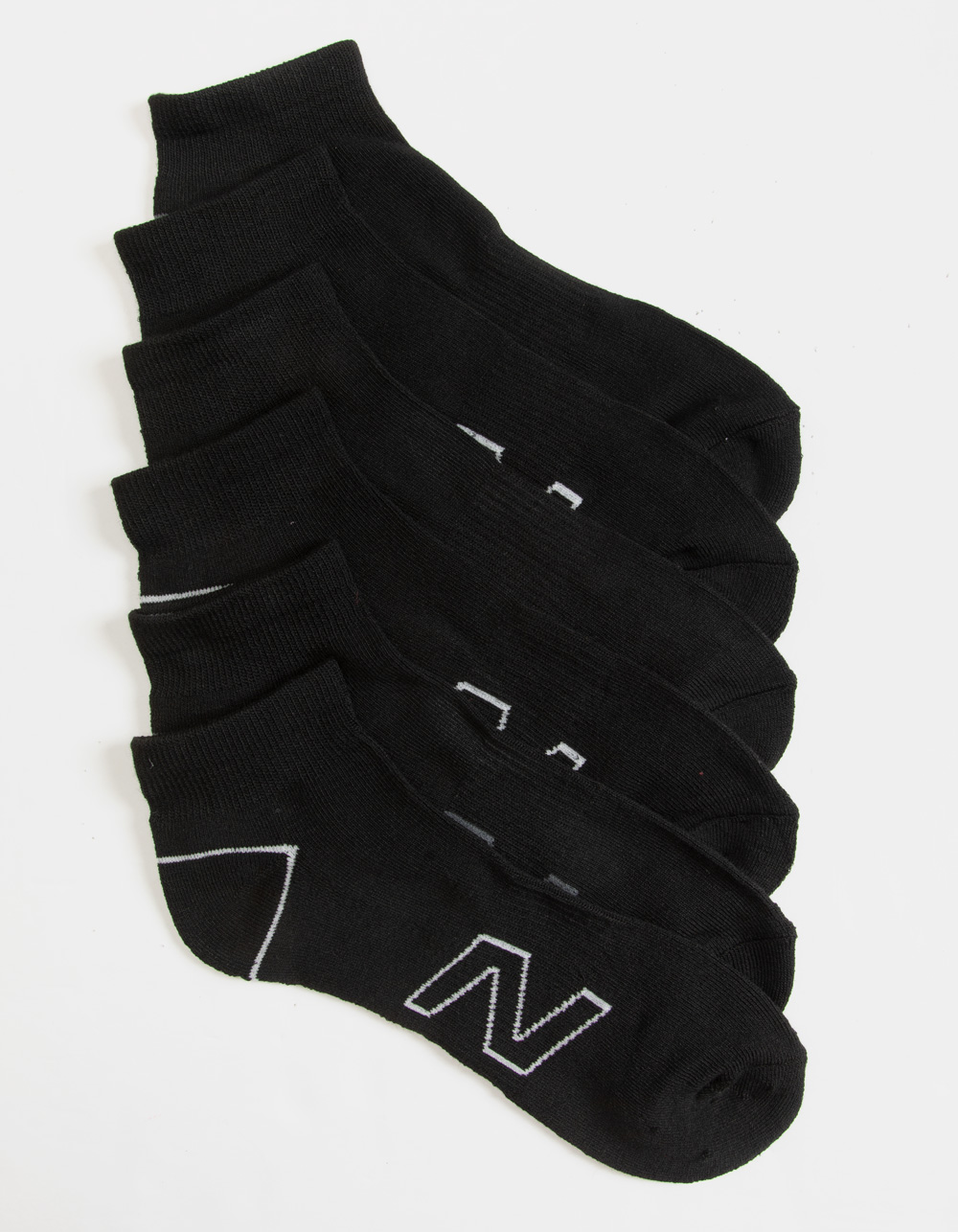 NEW BALANCE Athletic 6 Pack Mens Quarter Socks - BLACK | Tillys