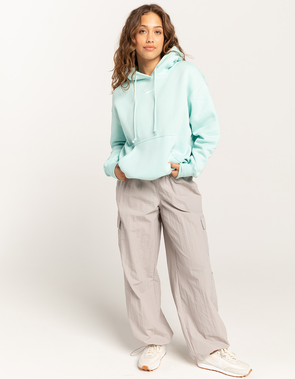 NIKE Sportswear Phoenix Womens Oversized Crewneck Sweatshirt - TEAL BLUE, Tillys