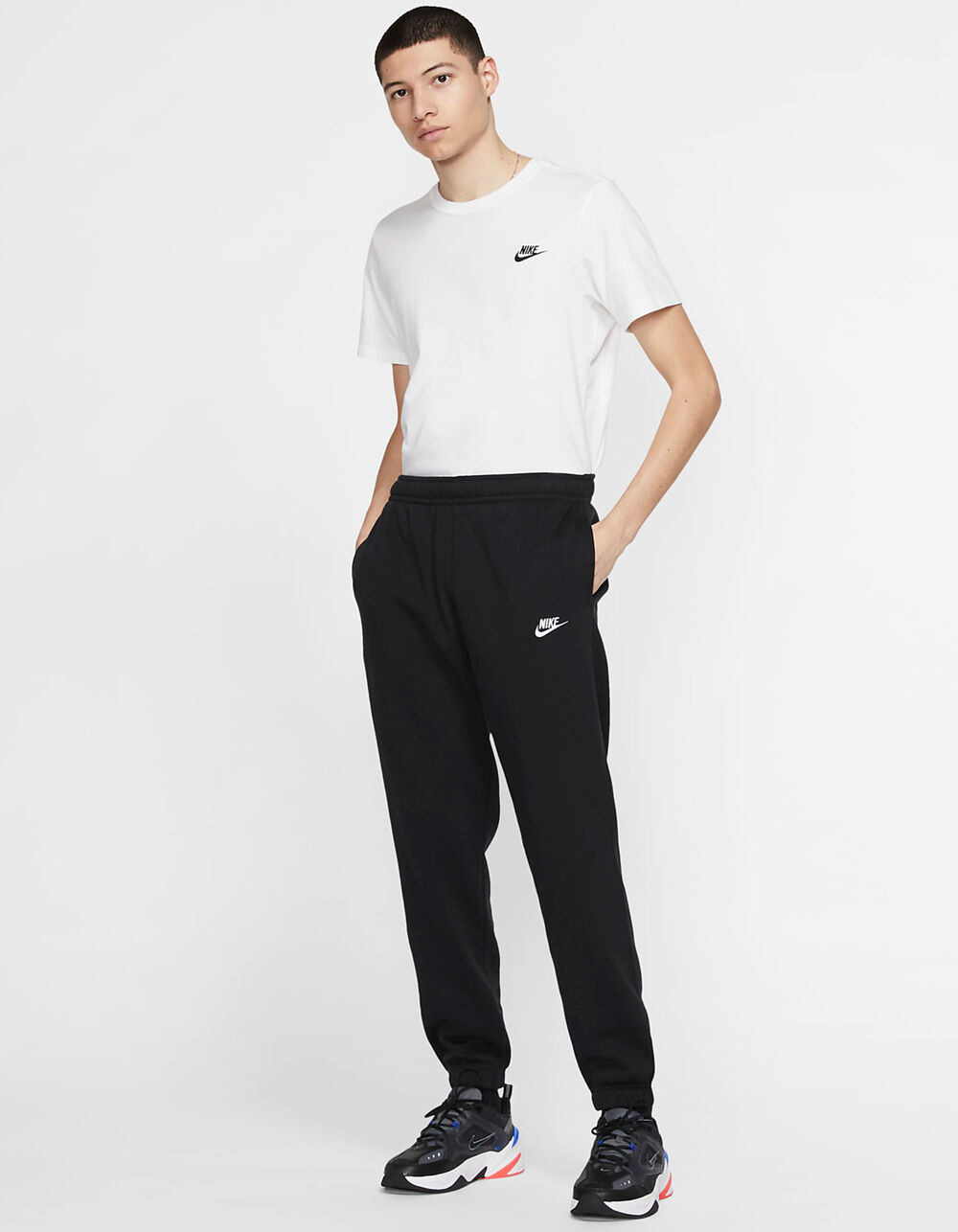 Nike Sportswear Club Fleece Jogger Pants - Black/White, Size M for