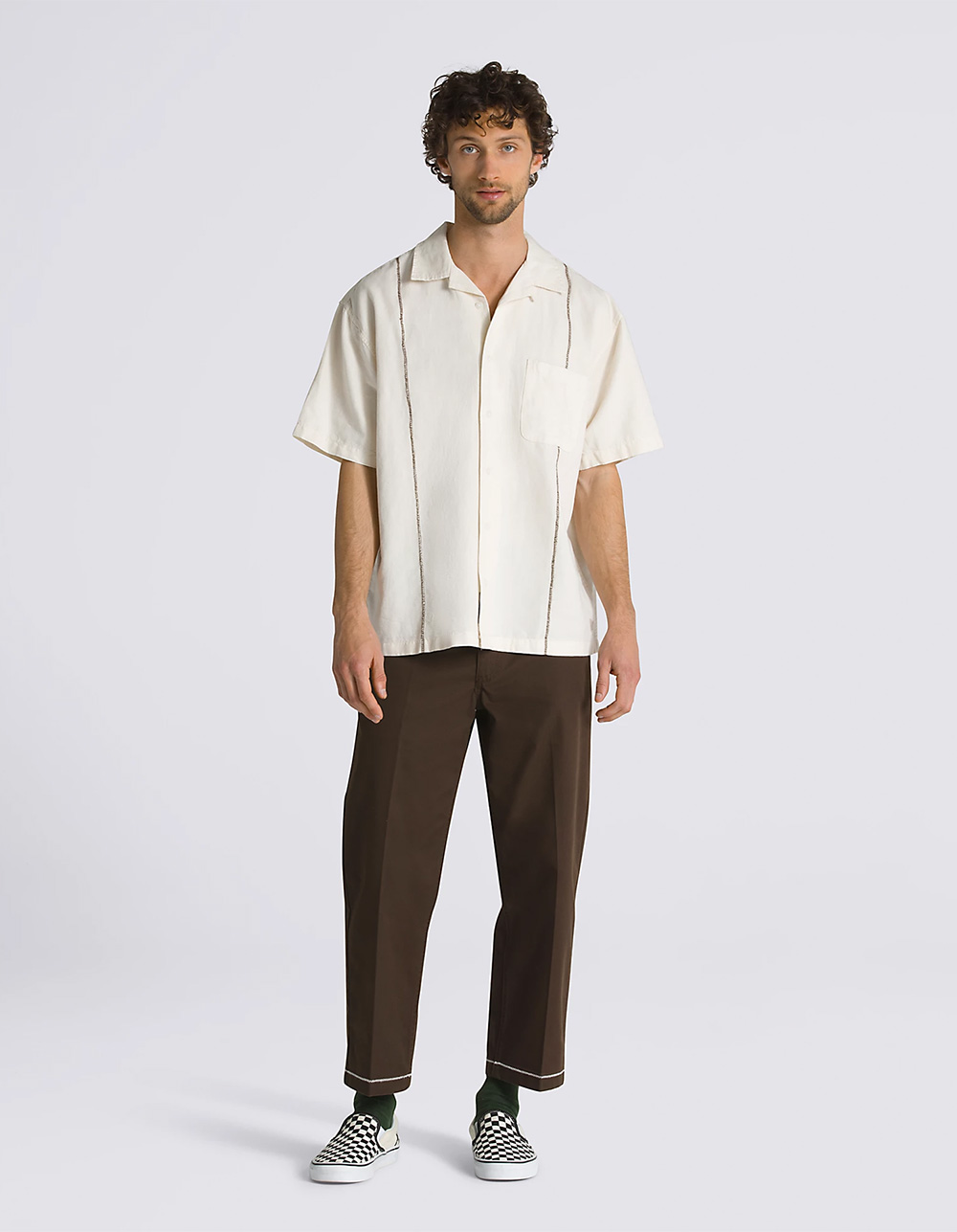 VANS Mikey February Mens Button Up Shirt - ANTIQUE WHITE | Tillys