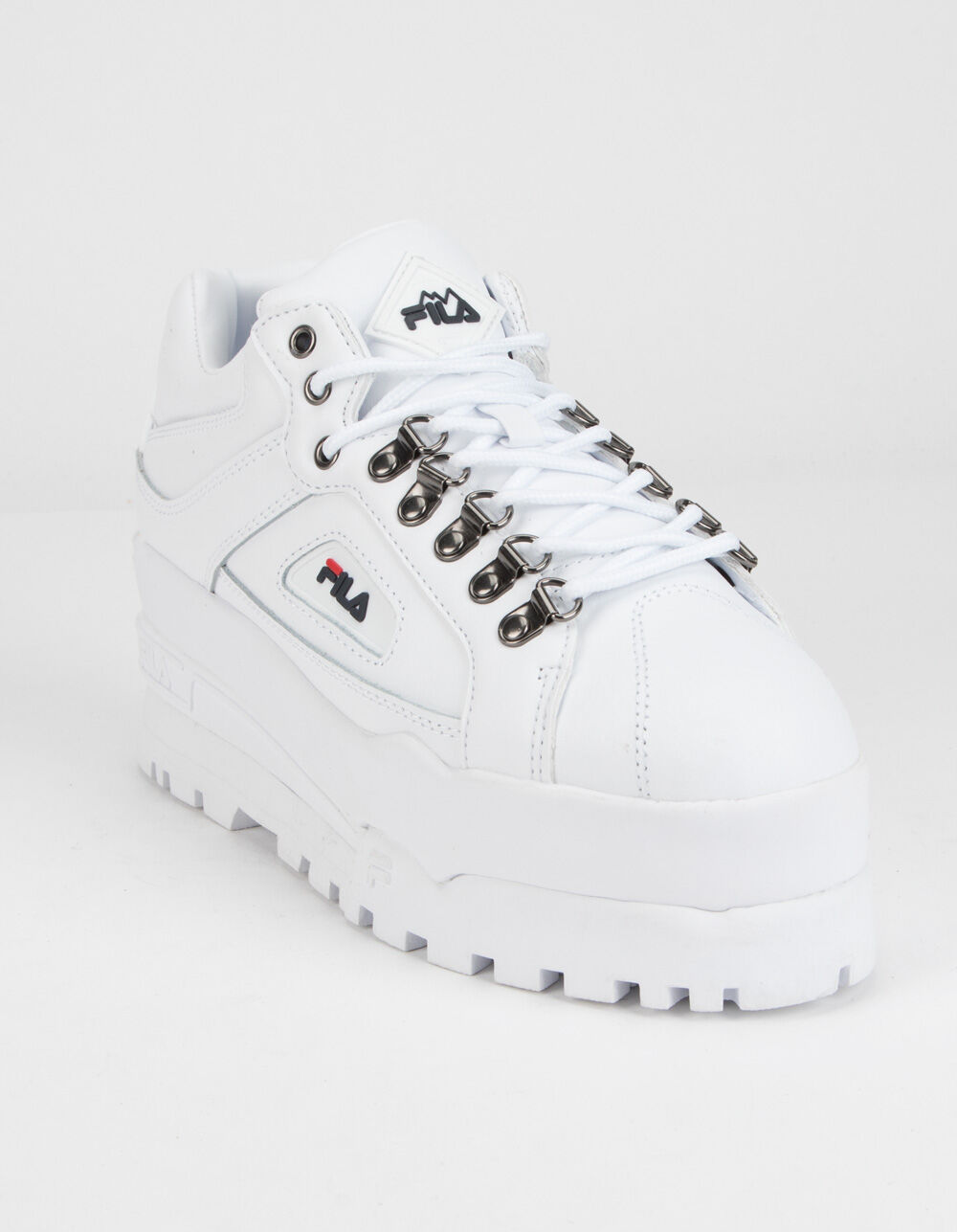 FILA Trailblazer Wedge White Womens Platform Shoes - WHITE