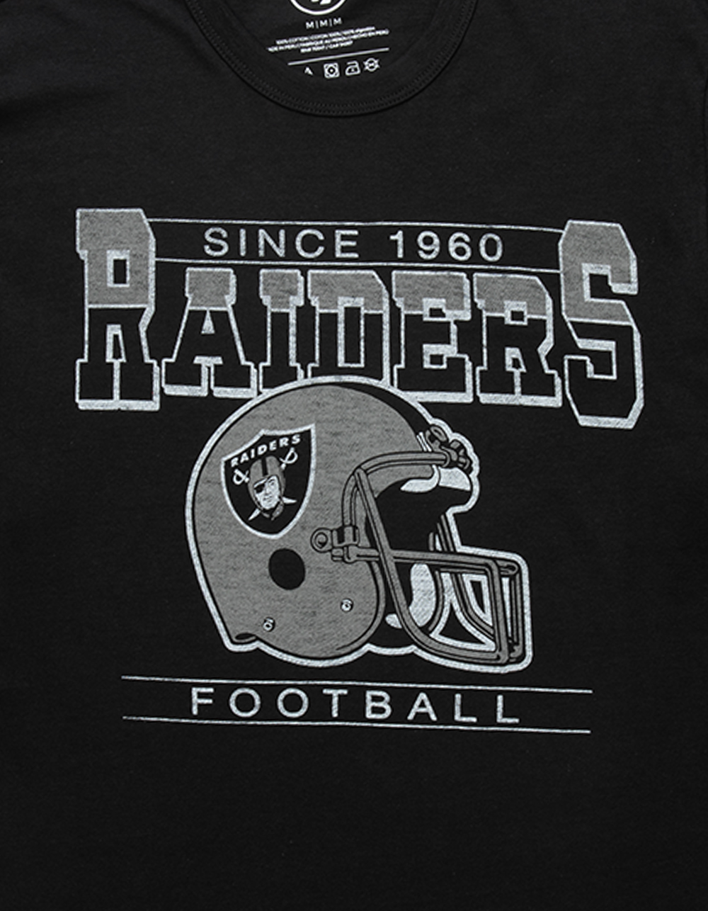 Las Vegas Raiders 47 Brand Time Lock T-Shirt Large Black