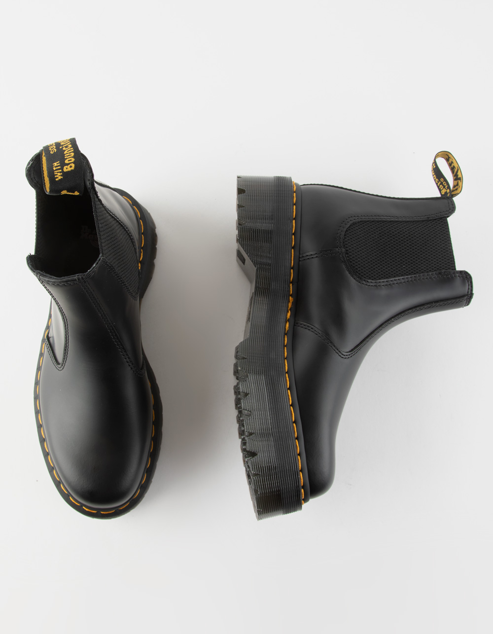 DR. MARTENS 2976 Quad Platform Black Womens Chelsea Boots - BLACK | Tillys