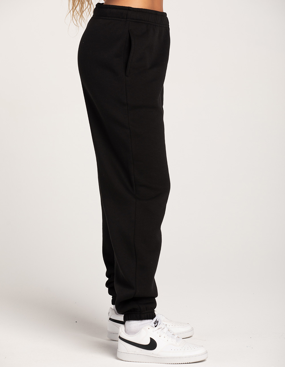 MTV Womens Joggers Sweat Pants Size XS Black Stretch Waist Logo
