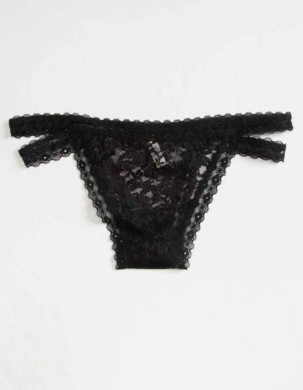 FULL TILT Double Strap Lace Cheeky Panties - BLACK | Tillys