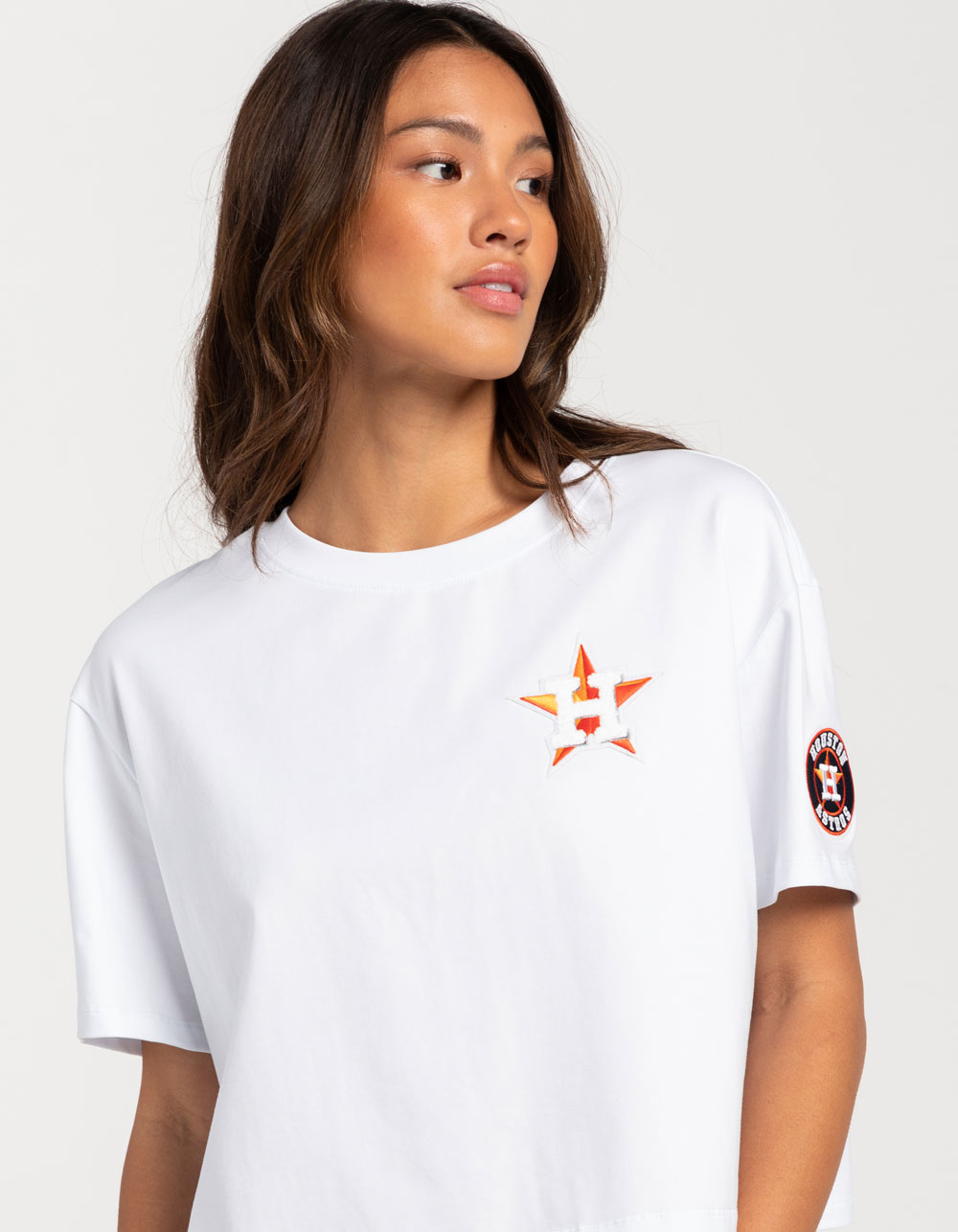 Nike Team First (MLB Houston Astros) Women's Cropped T-Shirt