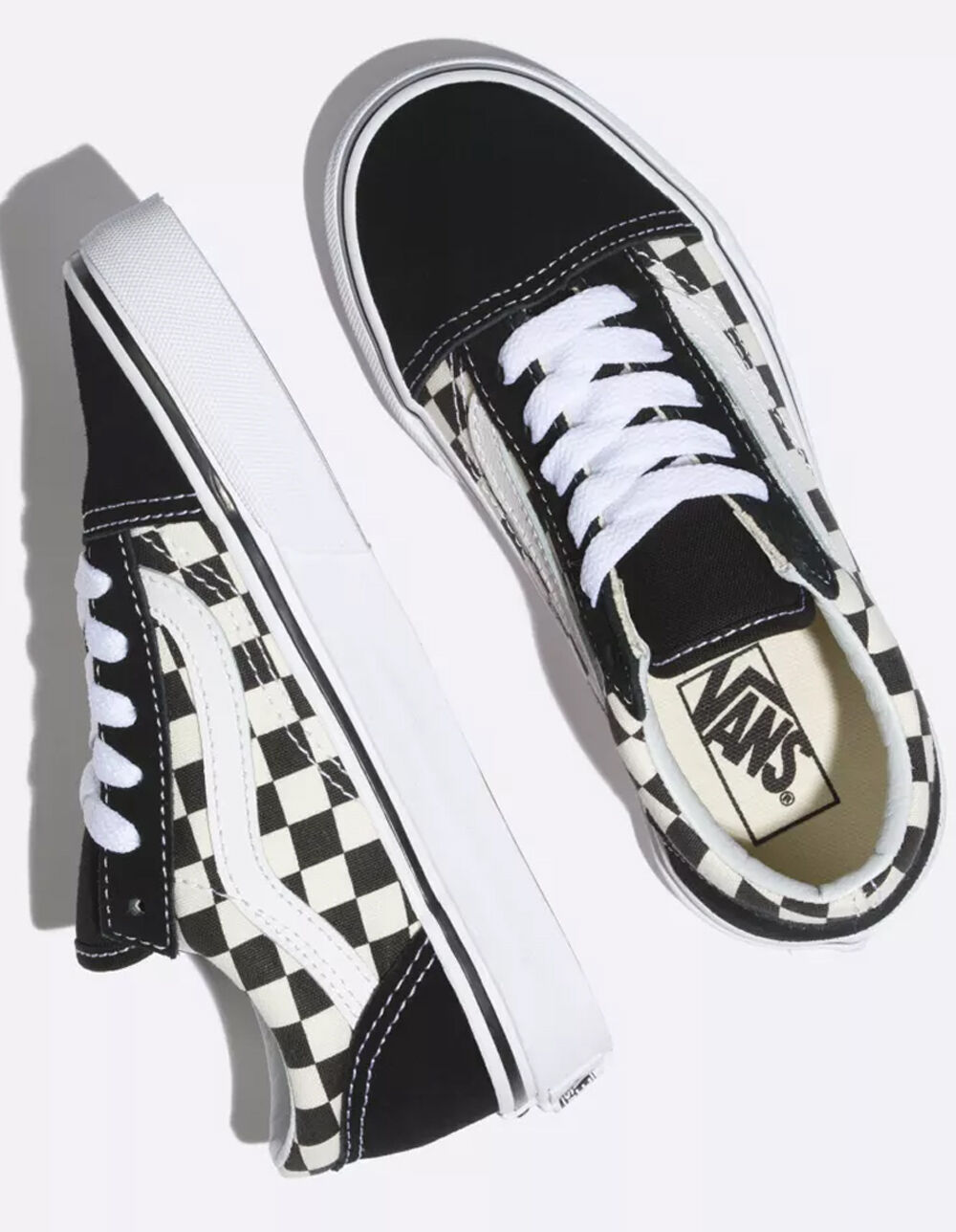  Vans Old Skool (Primary Checkered) Black/White Size 8 |  Fashion Sneakers