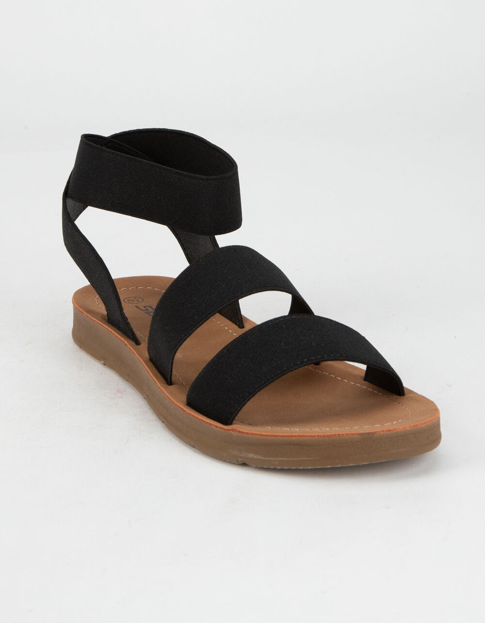 SODA Elastic Banded Ankle Strap Womens Black Sandals - BLACK | Tillys