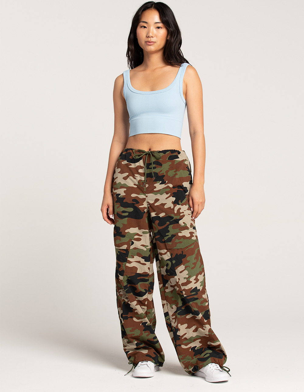 Jennyfer women skinny fit high rise 5 pocket camo print rip pants green  combo | Brands For Less