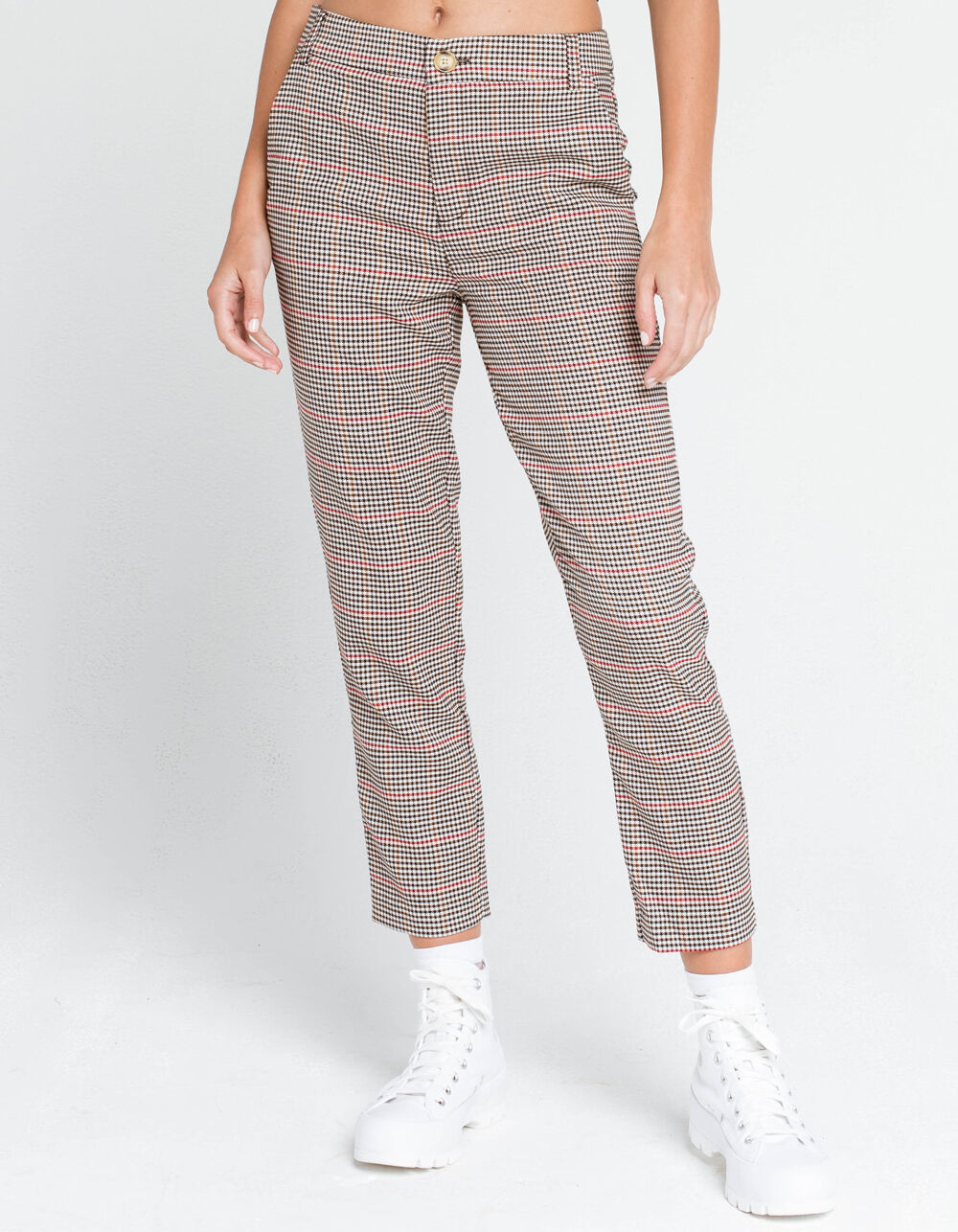 RSQ Plaid Single Button Womens Trousers - MULTI | Tillys