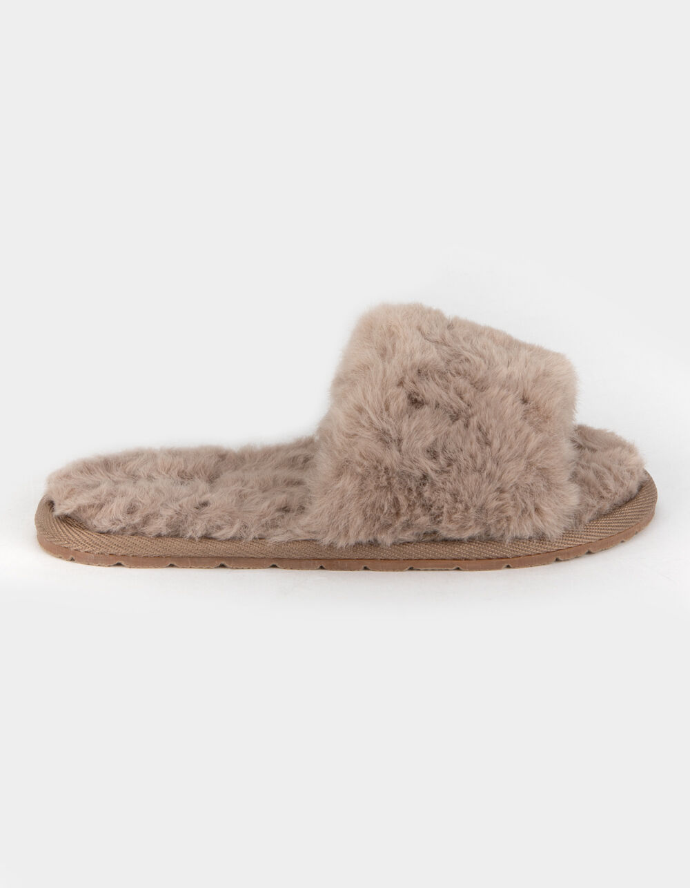 LUCKY TOP Faux Fur Girls Taupe Slippers - TAUPE | Tillys