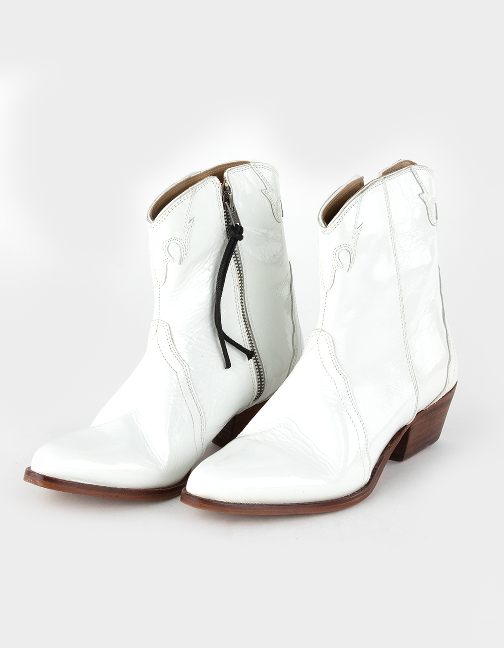 FREE PEOPLE New Frontier Womens Western Boots - WHITE