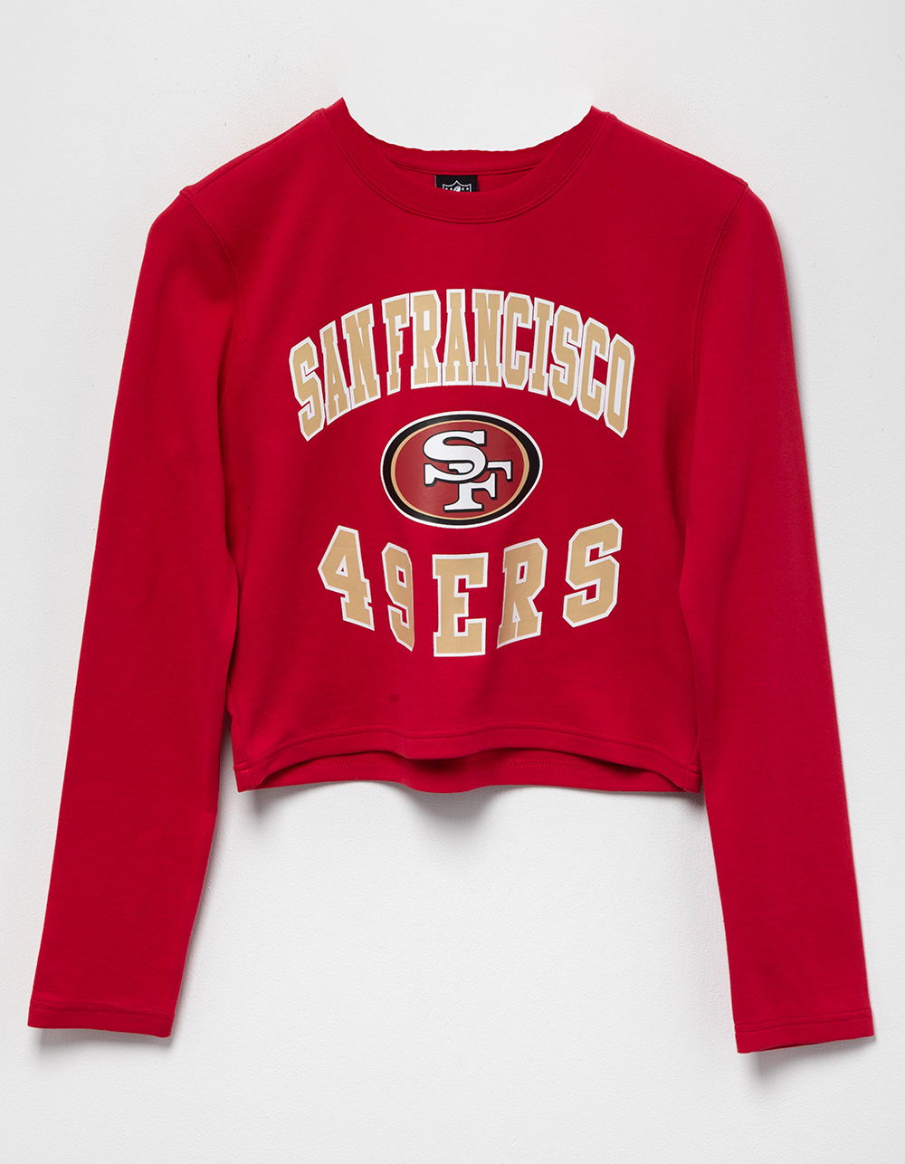 Nfl San Francisco 49ers Women's Weak Side Blitz Marled Left Chest Short  Sleeve T-shirt : Target