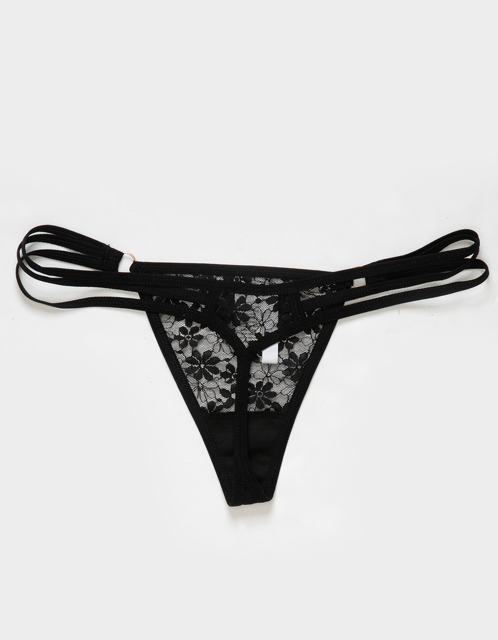 Lacy Line Sexy Geo Lace Panties with Strappy Sides (Small,Black) at   Women's Clothing store