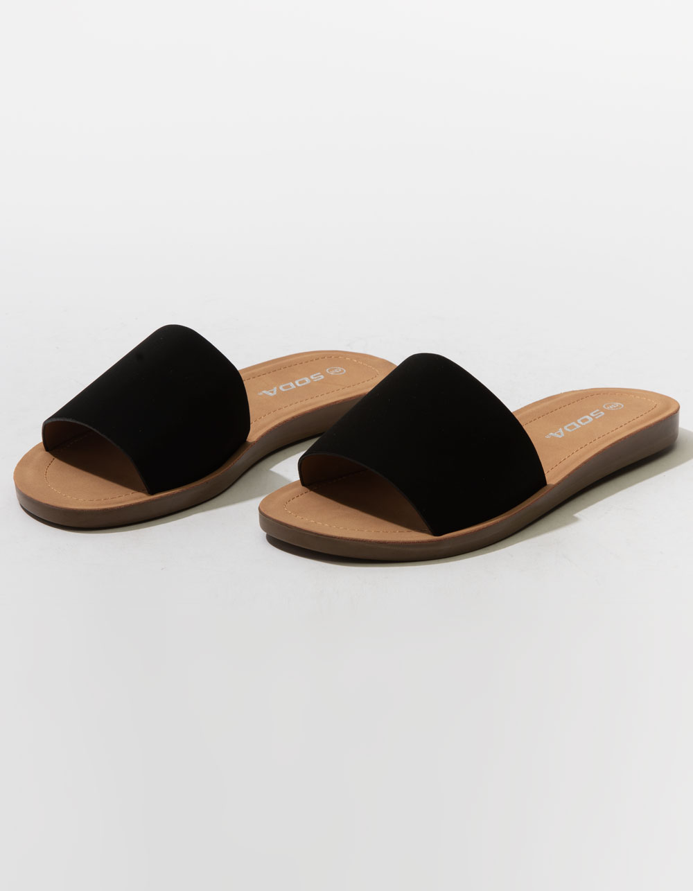 SODA Comfort Womens Slide Sandals - BLACK | Tillys