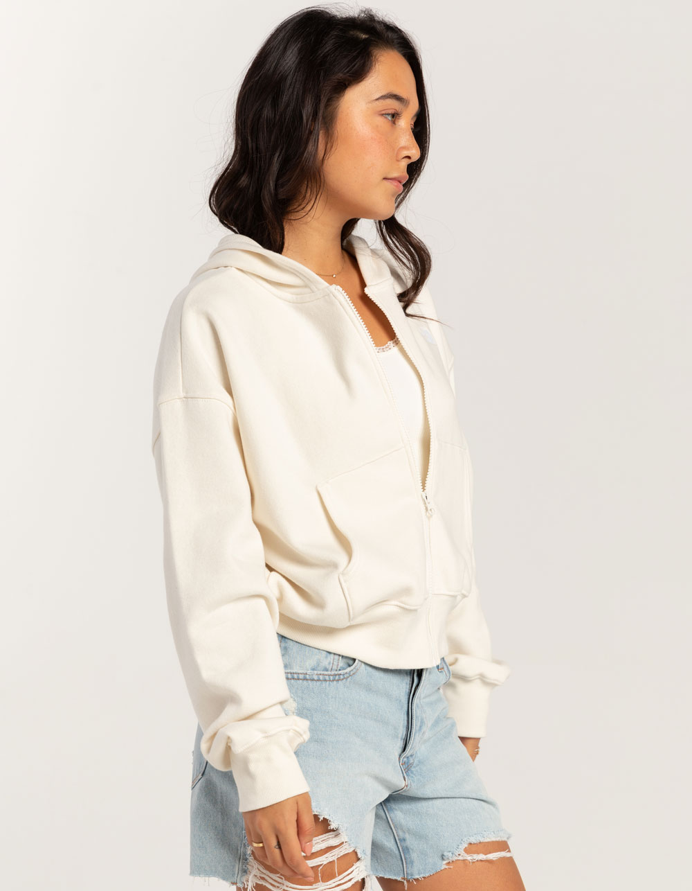 THE NORTH FACE Evolution Womens Zip-Up Hoodie - OFF WHITE | Tillys