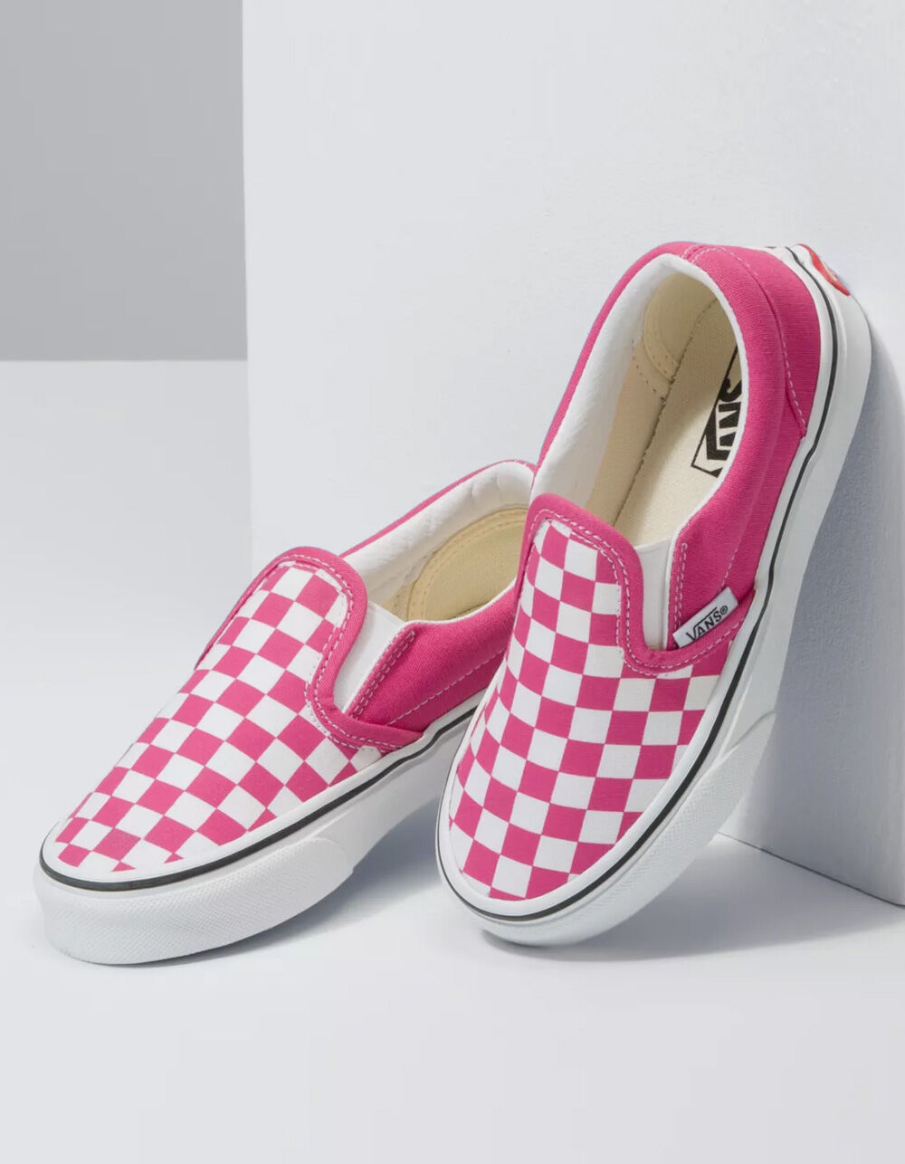 VANS Checkerboard Classic Slip-On Girls Shoes - FUCHSIA PURPLE/TRUE ...