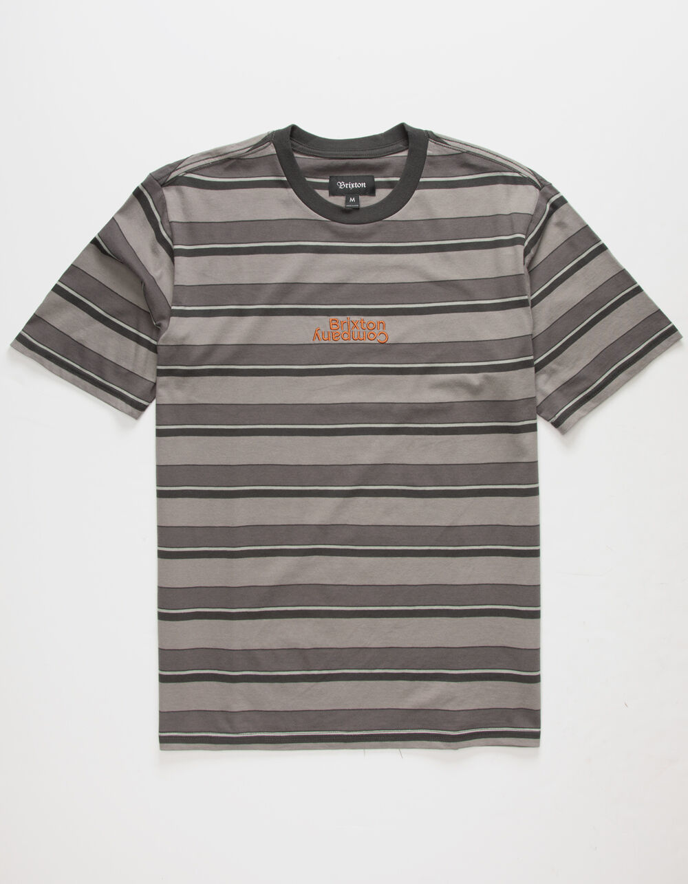BRIXTON Hilt Revert Mens Charcoal Stripe T-Shirt - CHARCOAL | Tillys