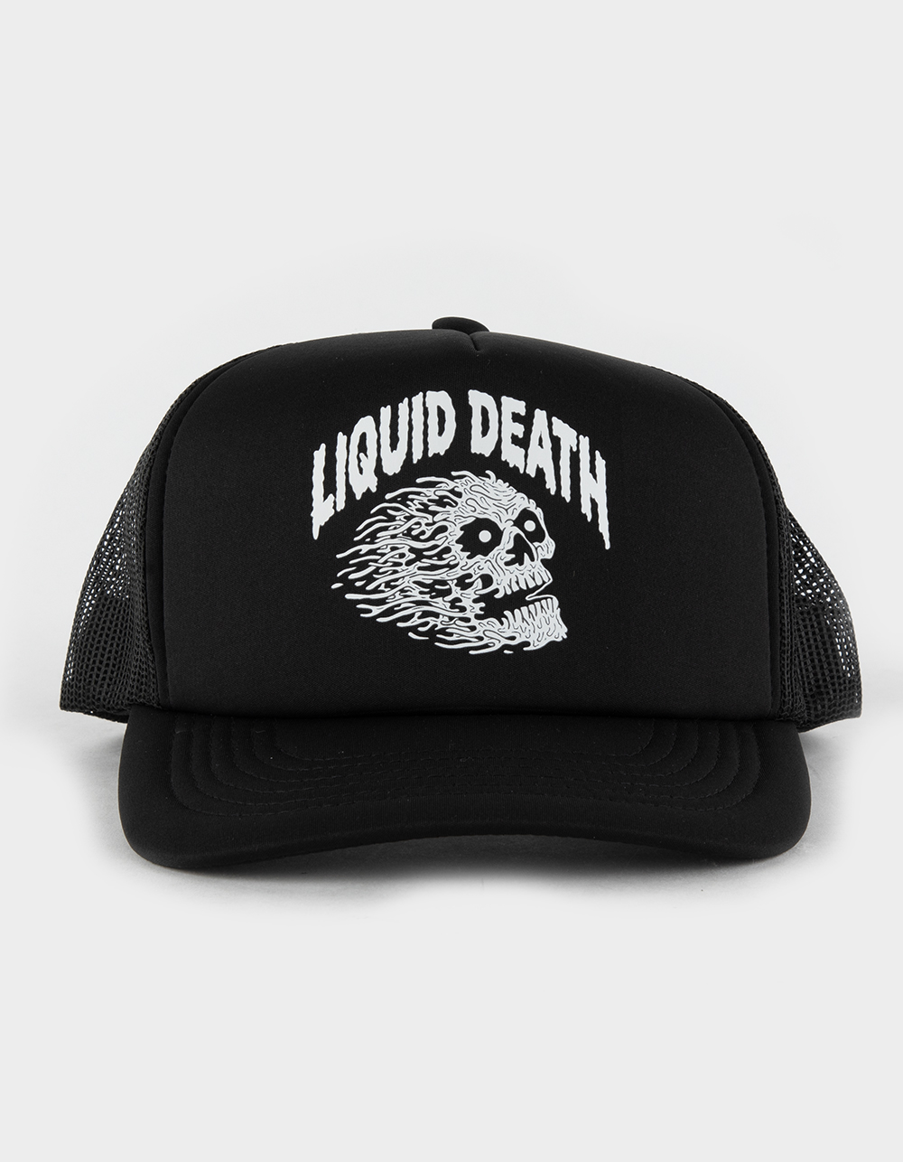 LIQUID DEATH Vicious Death Mens Trucker Hat - BLACK