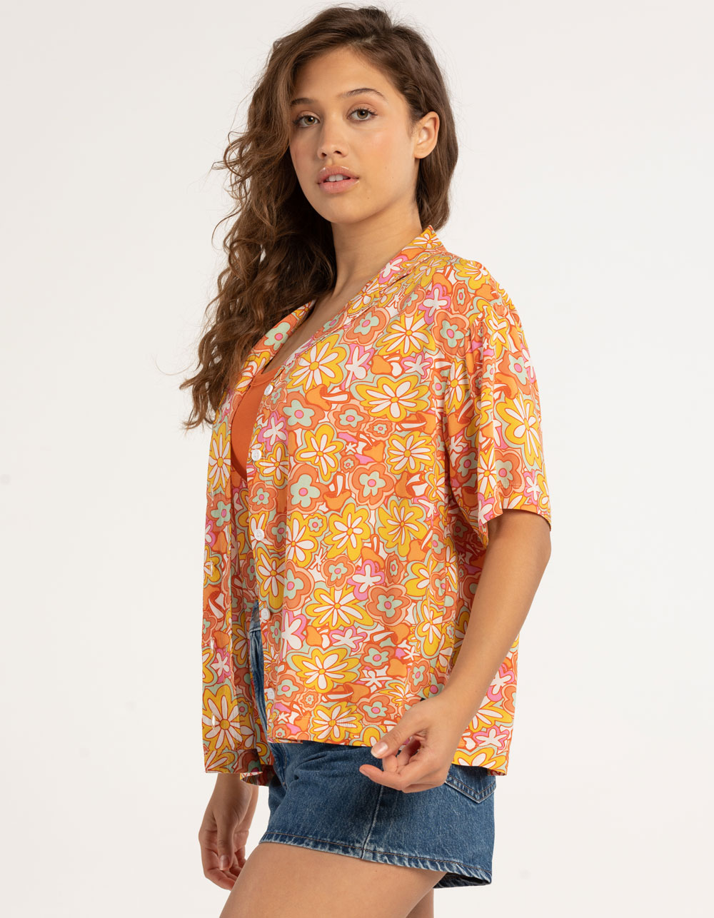 VANS Resort Floral Womens Button Up Shirt - MULTI | Tillys