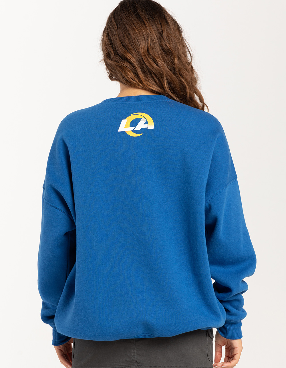 NFL Los Angeles Rams Embroidered Womens Crewneck Sweatshirt - BLUE