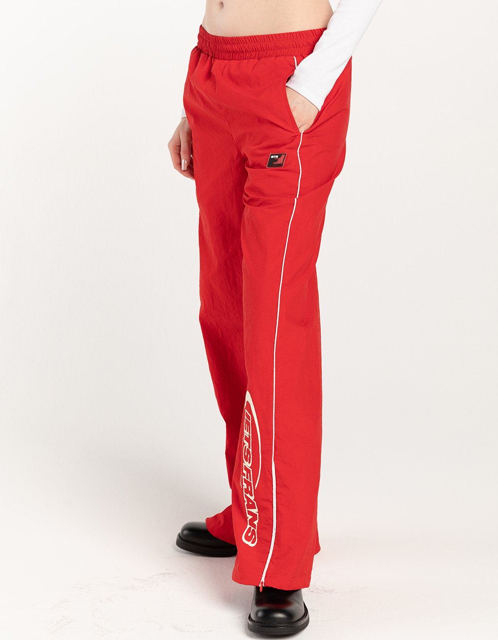 Coca Cola, Pants & Jumpsuits, Womens Cocacola Graphic Wide Leg Track Pants  Red S Small