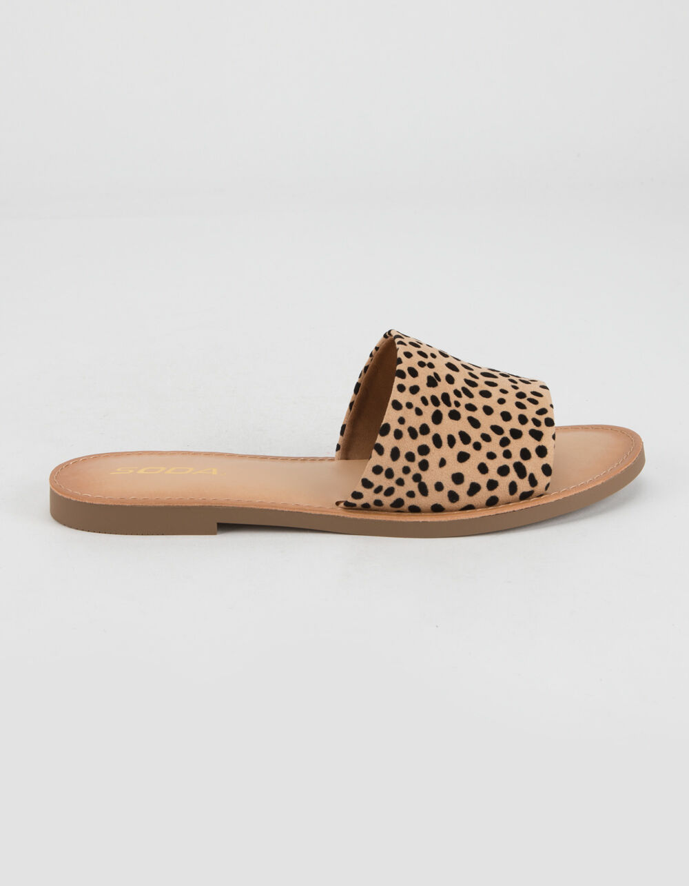 SODA Single Strap Womens Cheetah Slide Sandals - LEOPA | Tillys