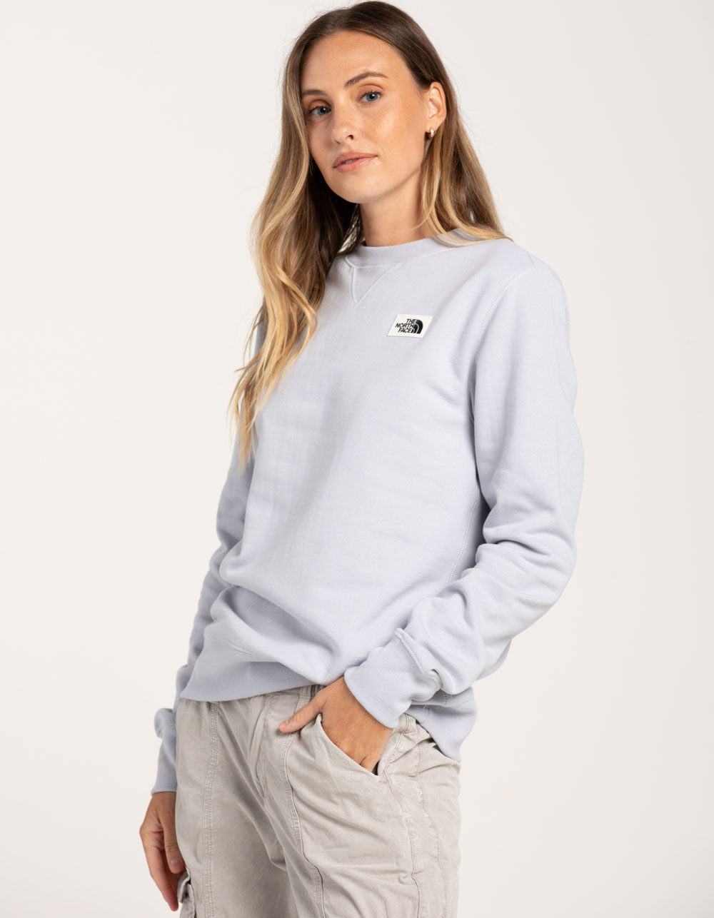 FACE THE Crewneck Tillys Sweatshirt Womens | - PERIWINKLE Patch Heritage NORTH