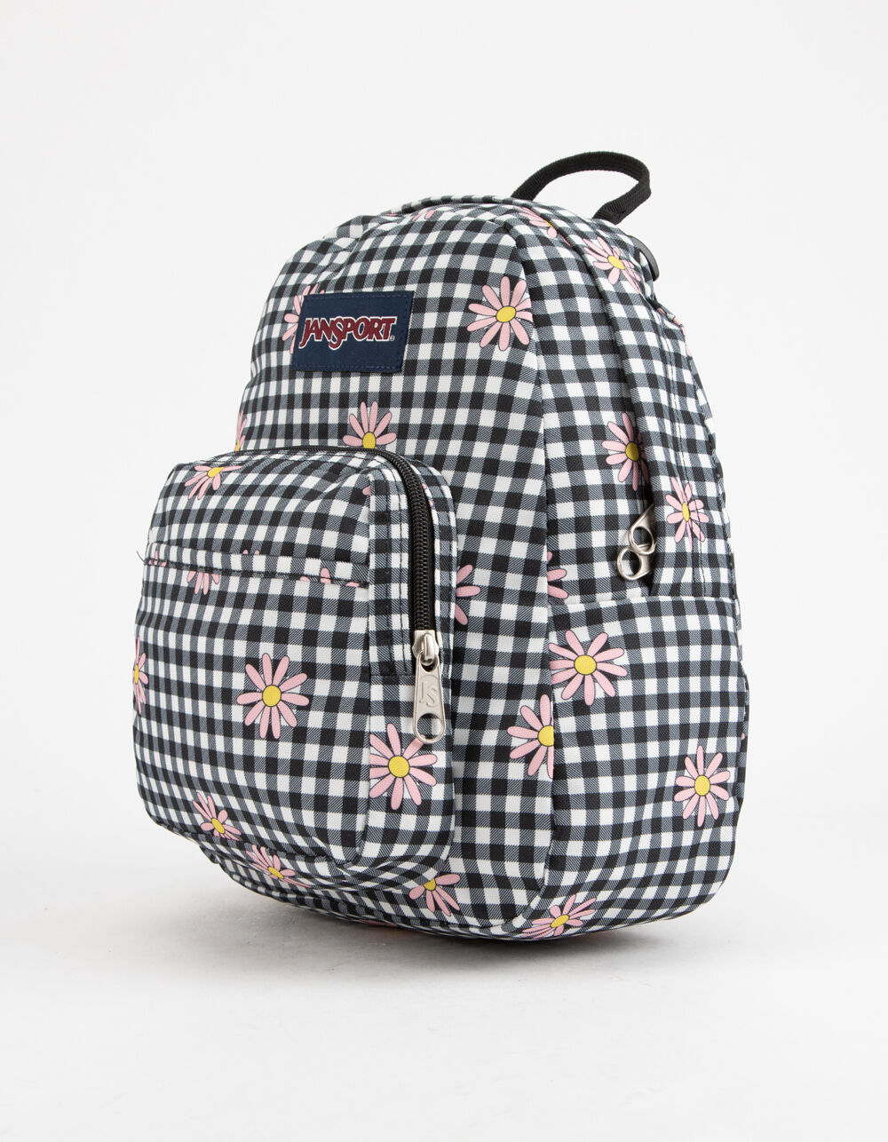 Daisy Gingham Mini Backpack Crossbody Bag - Black