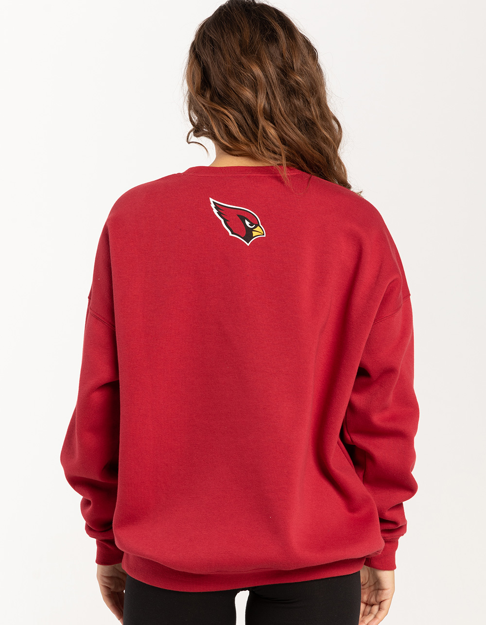 NFL Arizona RED Embroidered Cardinals Sweatshirt Crewneck Tillys Womens - 