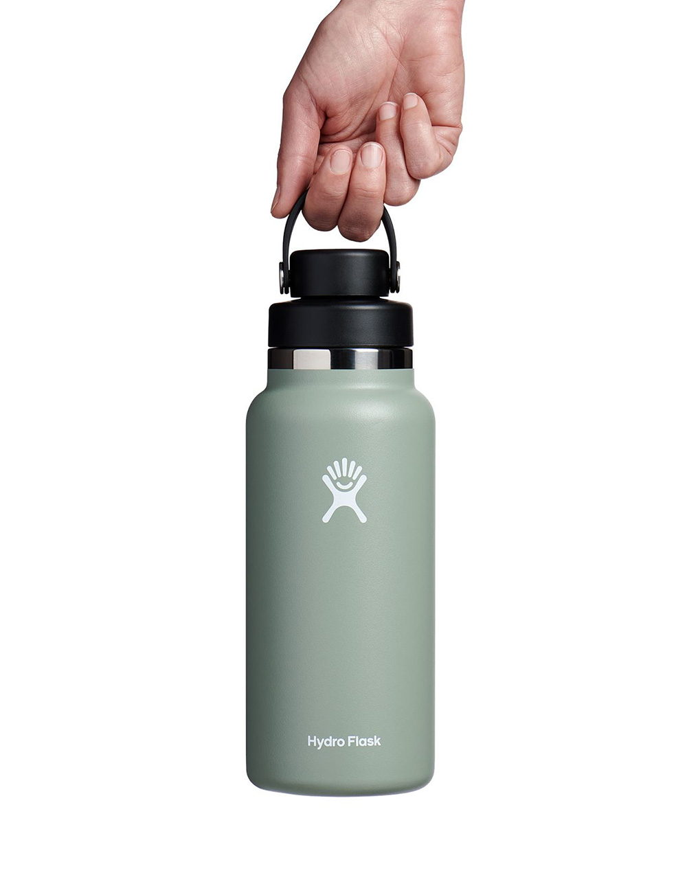 HYDRO FLASK 32 oz Wide Mouth Water Bottle with Flex Chug Cap - AGAVE