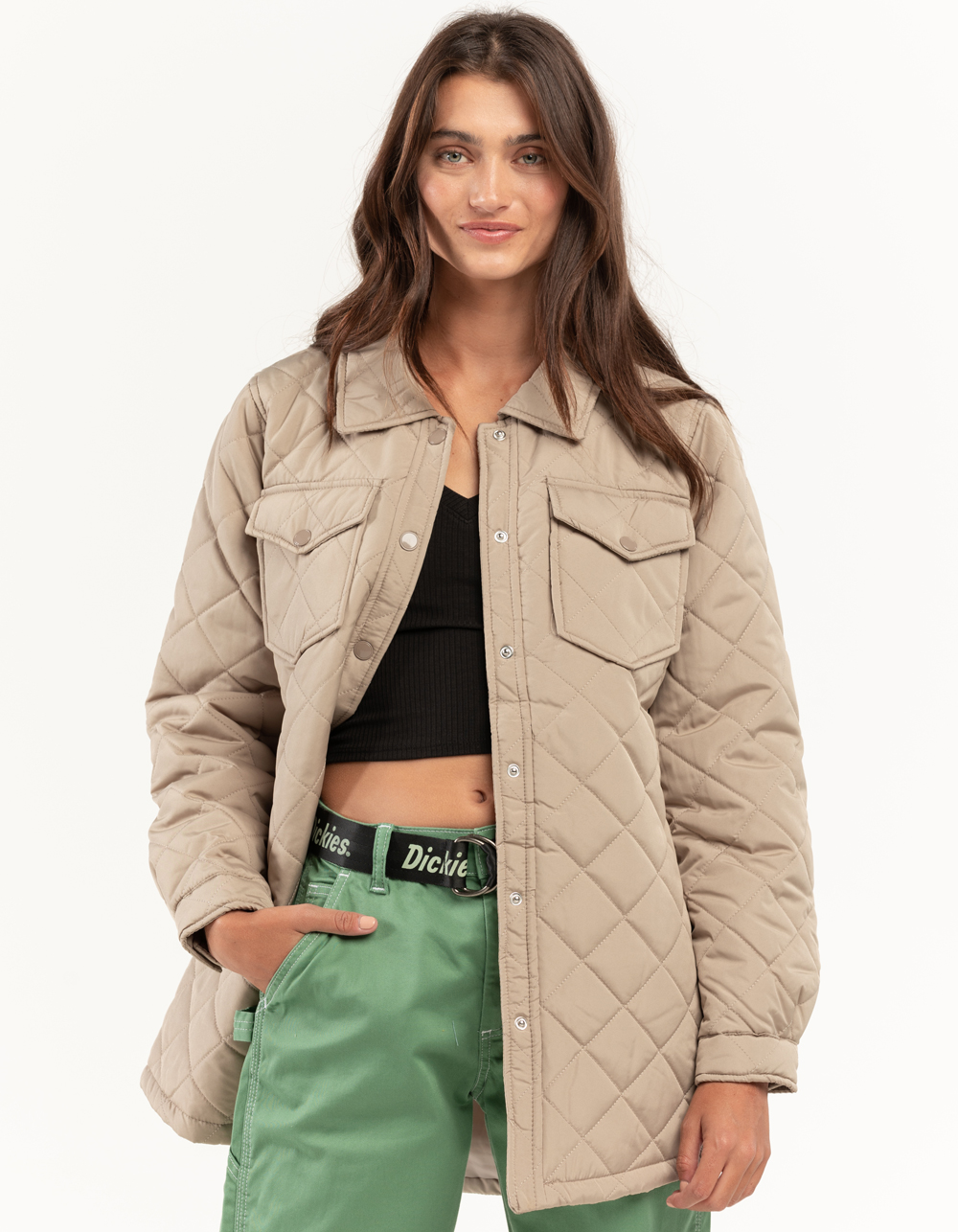 URBAN REPUBLIC Womens Quilted Shacket - STONE | Tillys