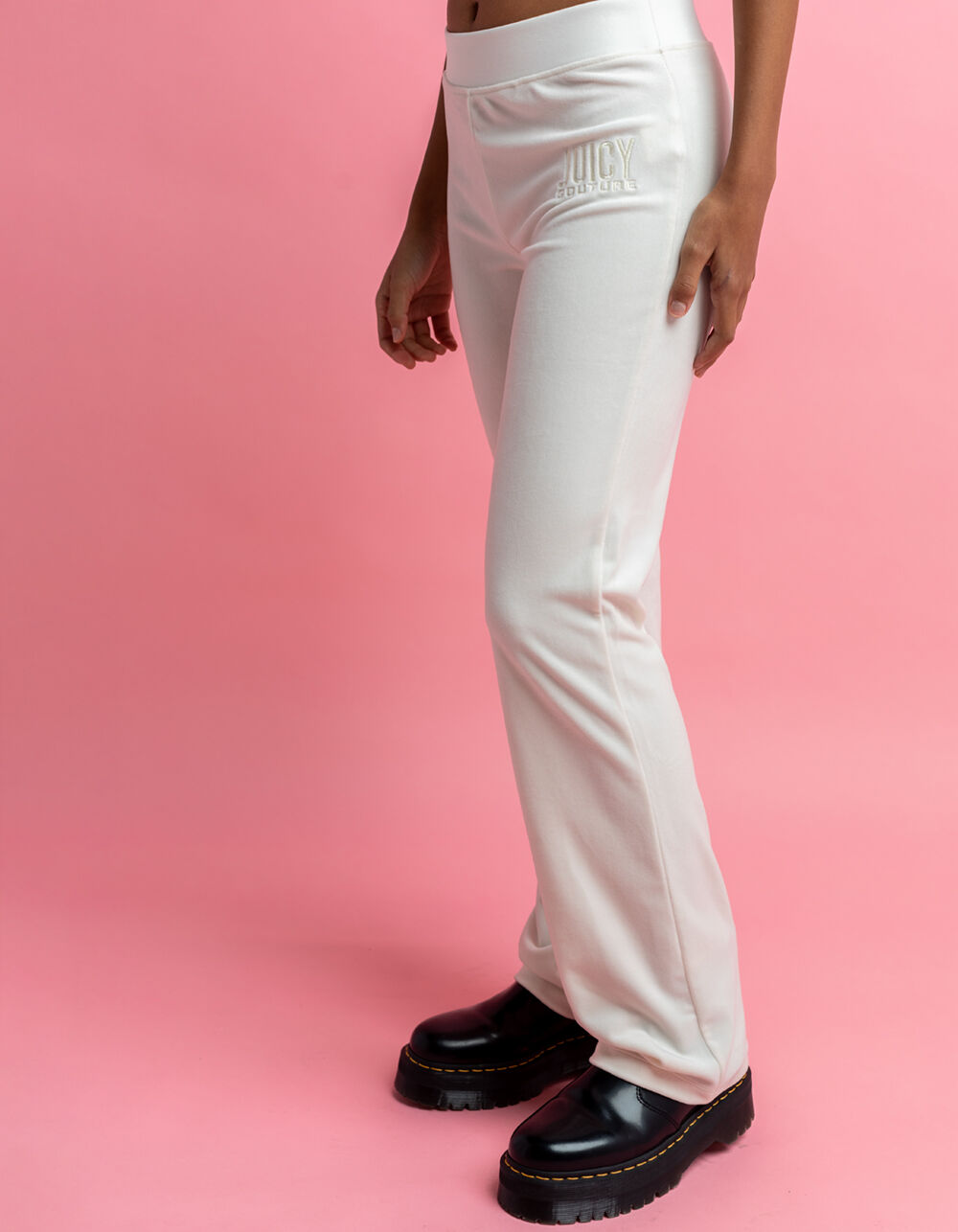Juicy Couture Original Velour Pants in White