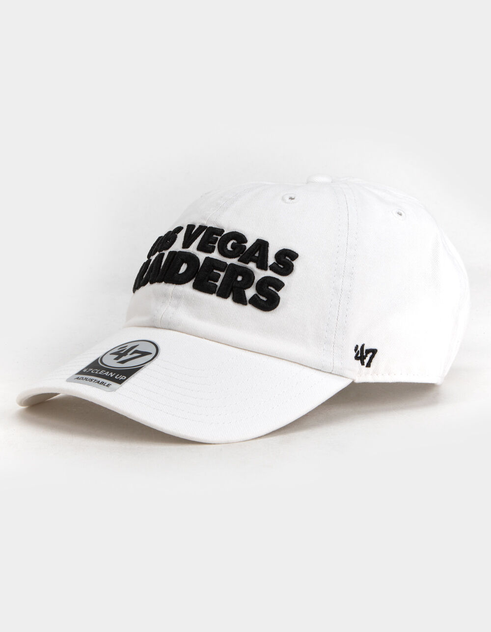 47 Men's Las Vegas Raiders White Script Clean Up Adjustable Hat