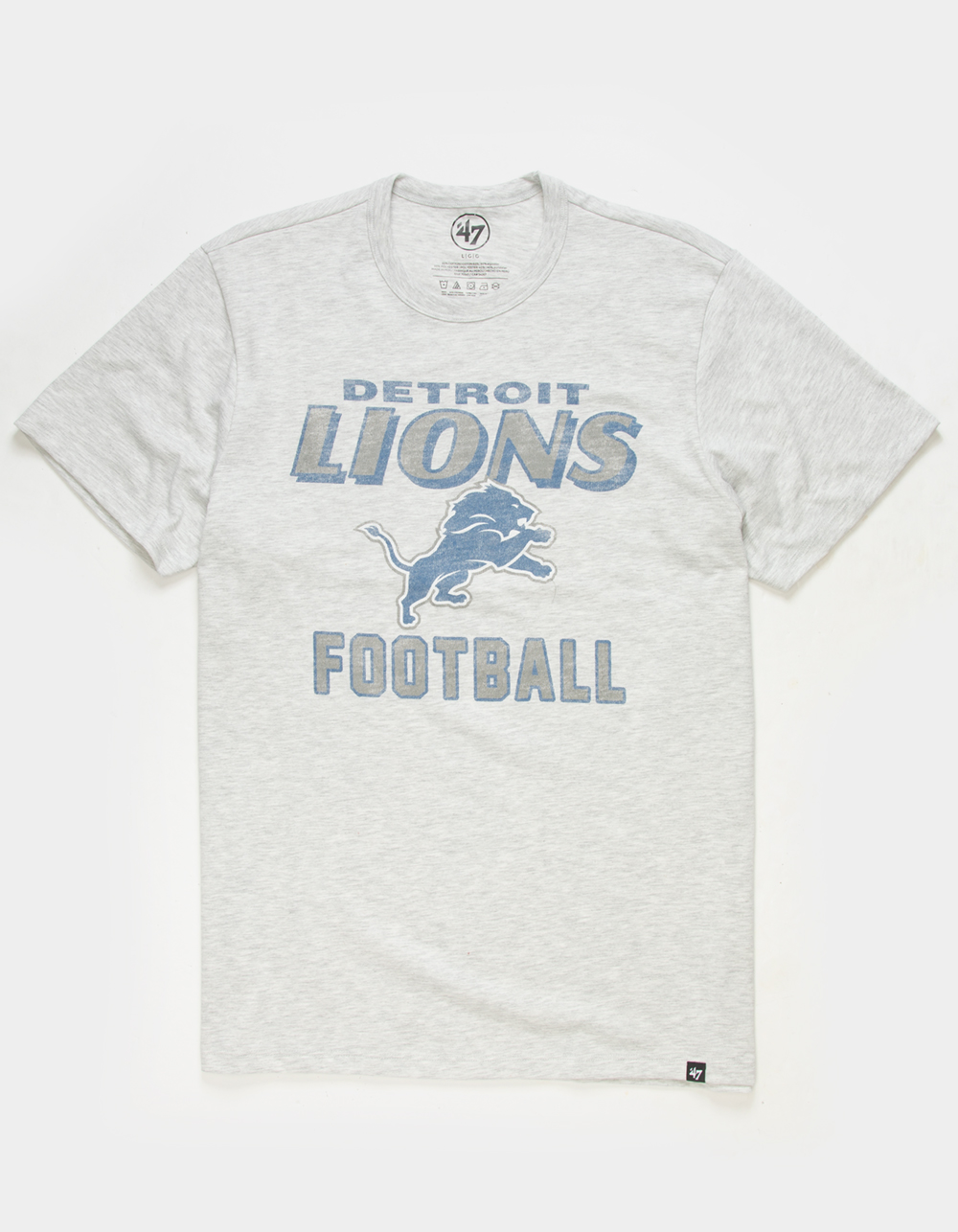 Detroit Lions Men's 47 Brand Heathered Grey Triblend Tshirt with Weathered  Lion - Detroit City Sports