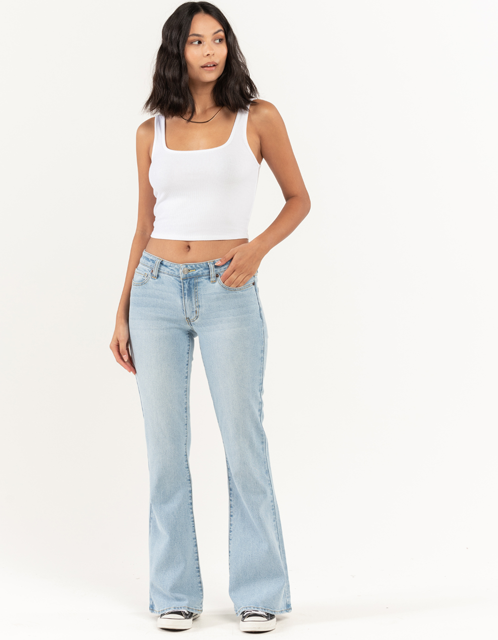 RSQ Womens Low Rise Flare Jeans - LIGHT WASH | Tillys