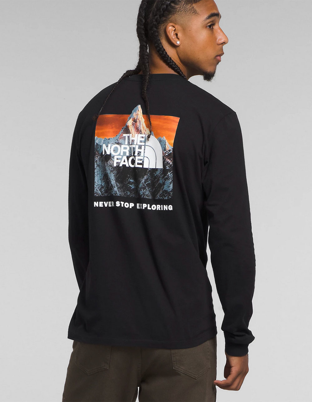 The North Face Long-Sleeve T-shirt. Men's Size XL. Dark gray