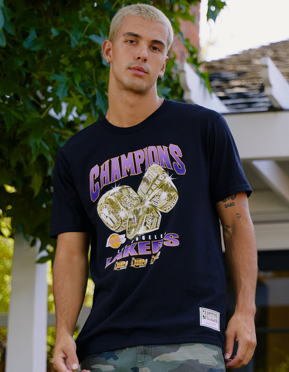 New Era cotton T-shirt NBA Chain Stitch Lakers black color