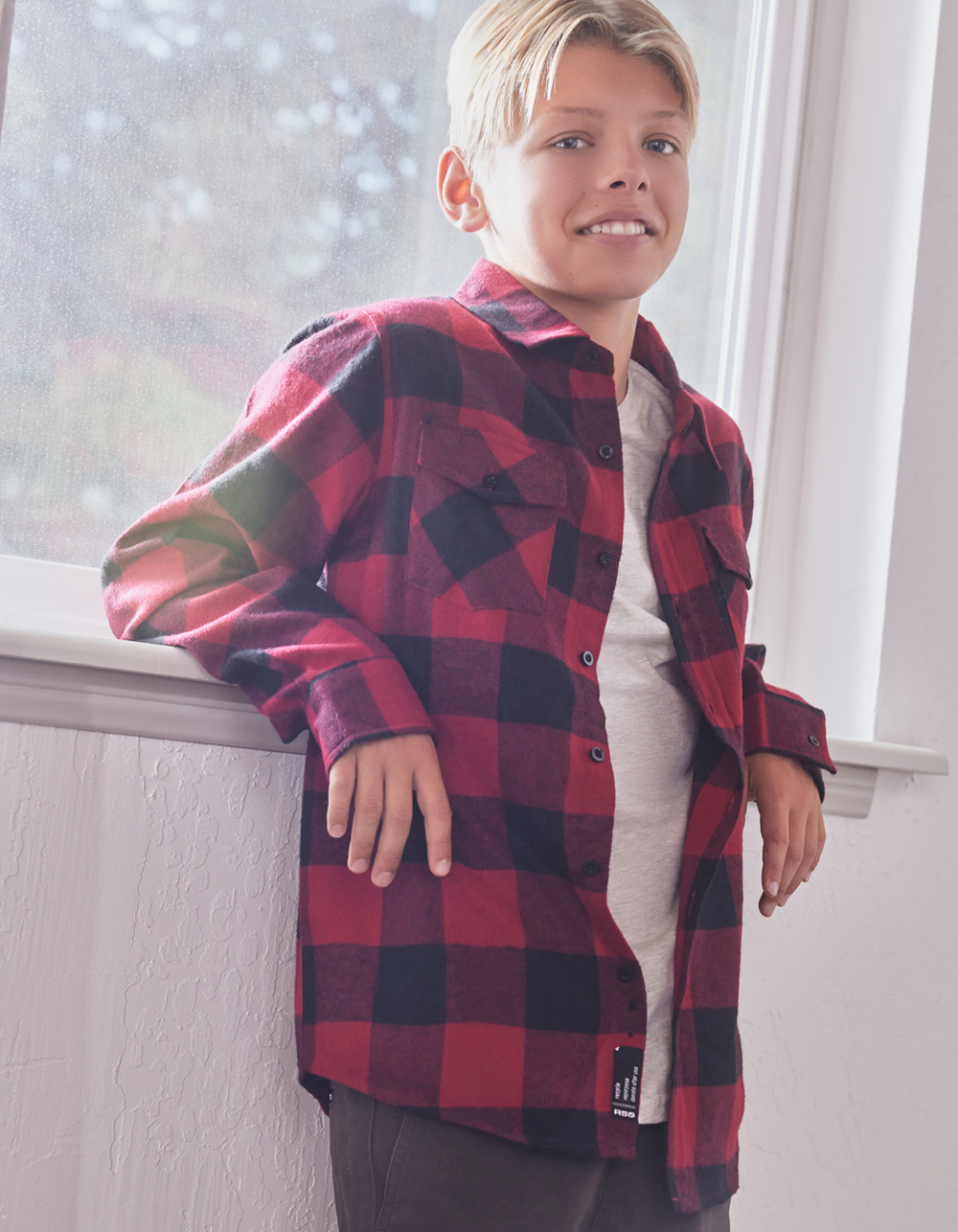RSQ Boys Buffalo Flannel - RED/BLK | Tillys
