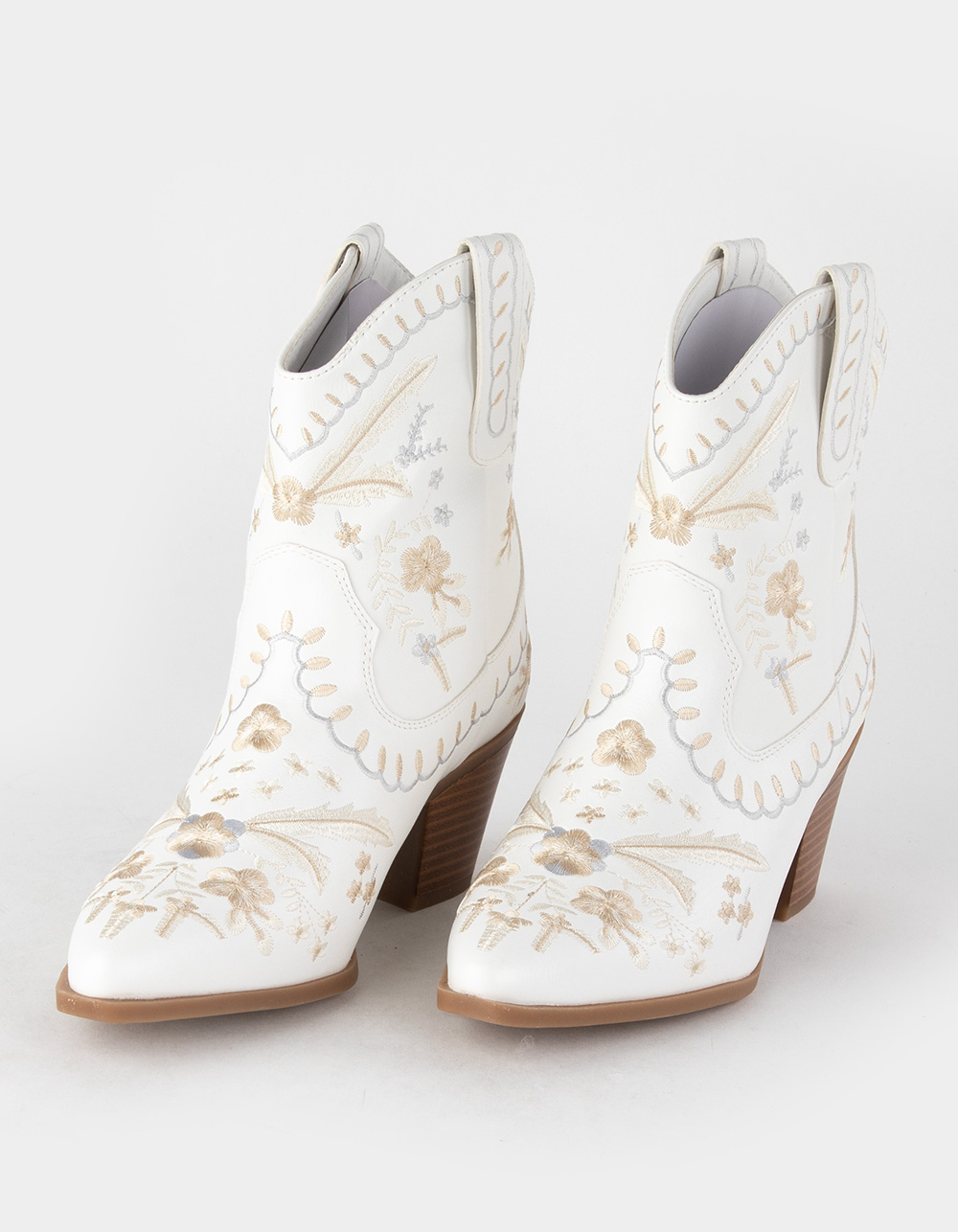 MIA Houston Womens Short Western Boots - WHITE/MULTI