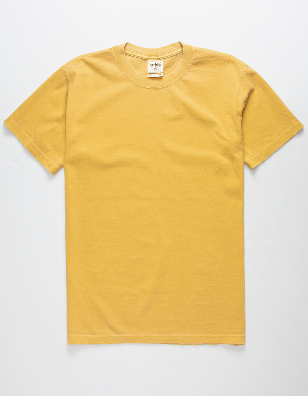Mens T-shirts, Shaka Wear Embroidered Logo Garment Dye Cream T-Shirt