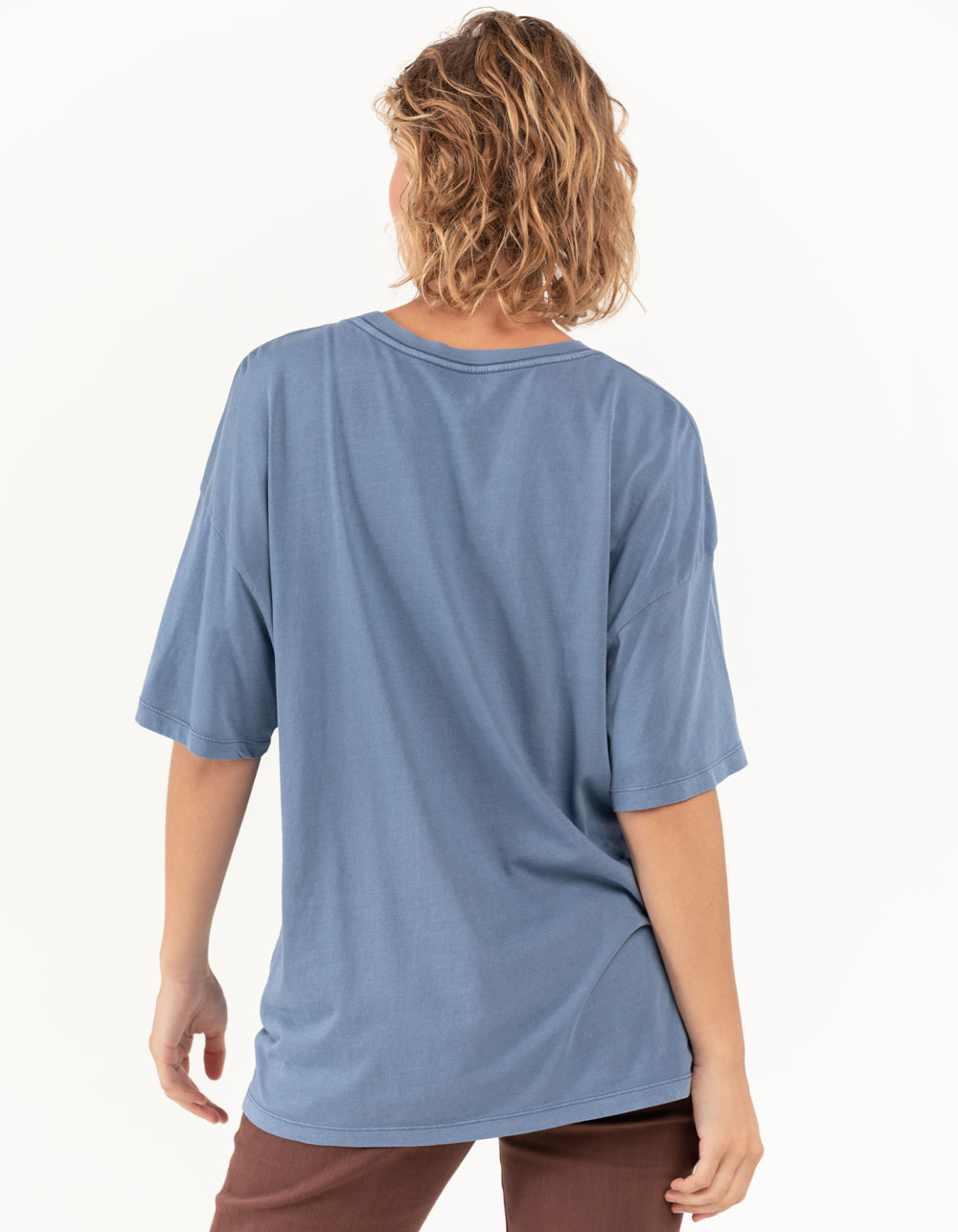 ROXY Womens Tillys Tee | - BLUE Phased Out Oversized