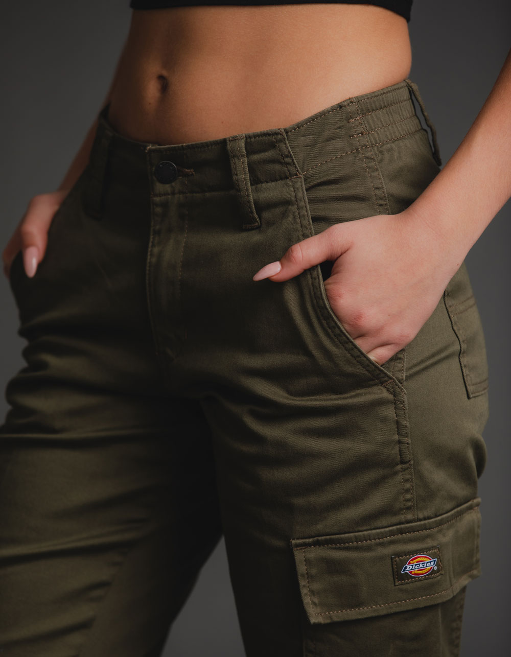 Shop Dickies Grove Hill Recycled Pants women (khaki) online | skatedeluxe
