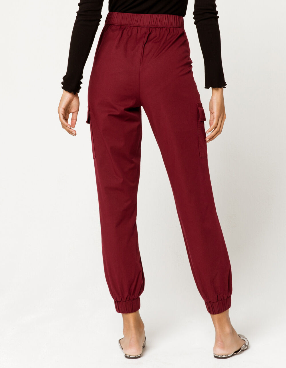 SKY AND SPARROW Cargo Womens Jogger Pants - WINE | Tillys