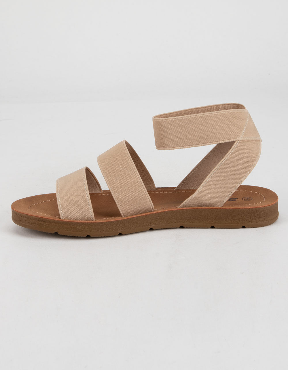 SODA Elastic Banded Ankle Strap Womens Nude Sandals - NUDE | Tillys