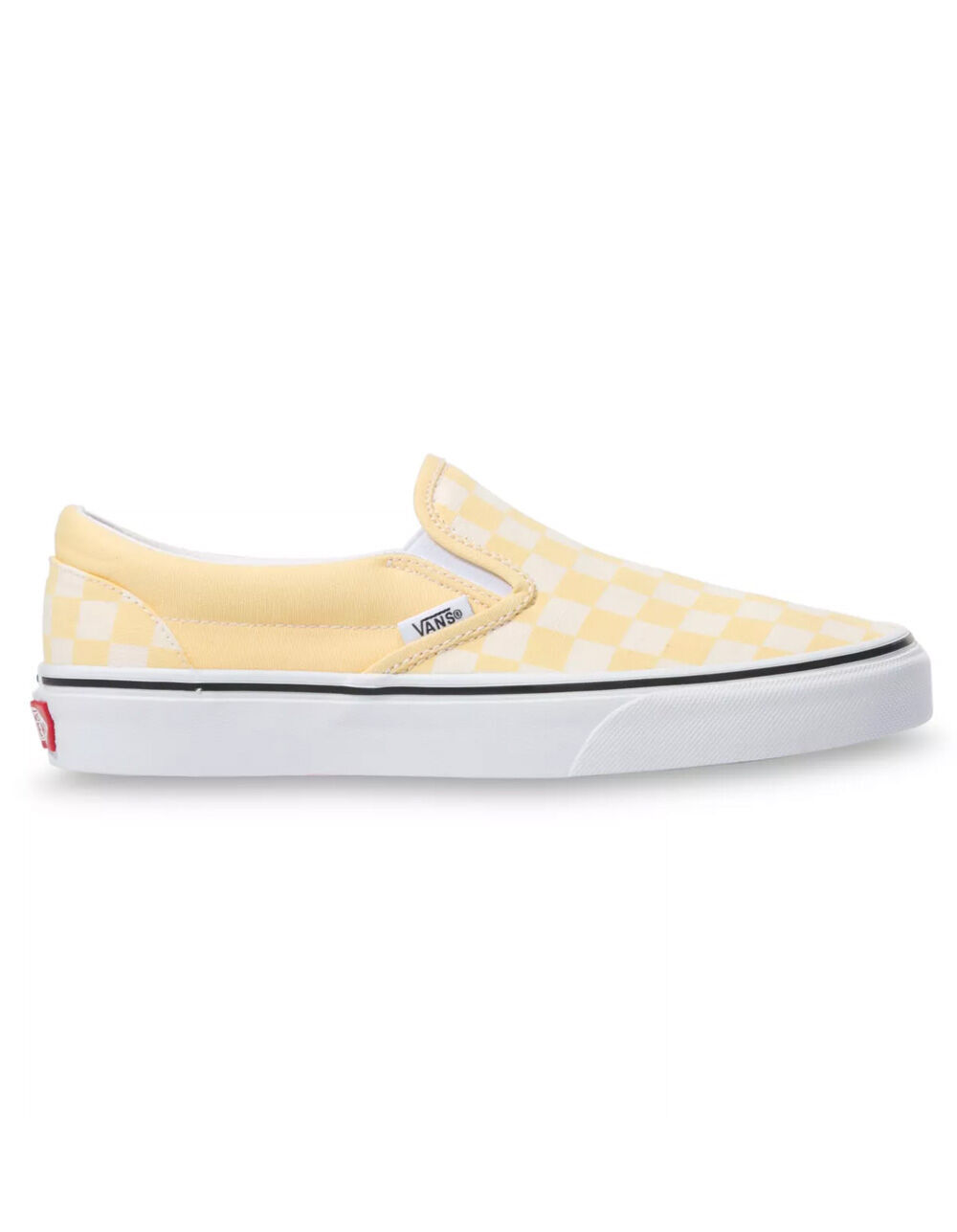 Vans, Shoes, Vans Ltd Ed Yellow Classic Checkered Slipon Flax True White
