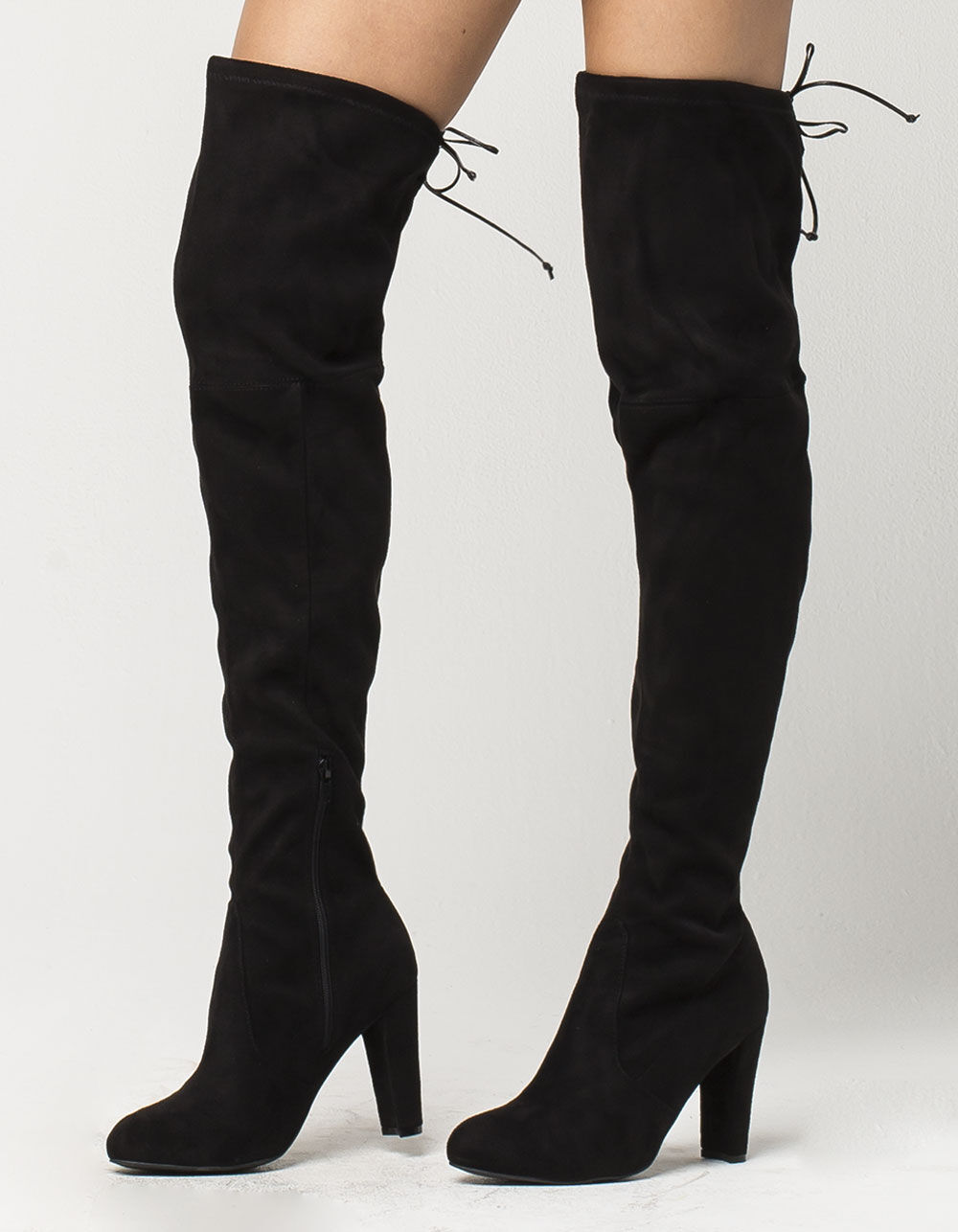 WILD DIVA Over The Knee Heeled Womens Boots - BLACK | Tillys